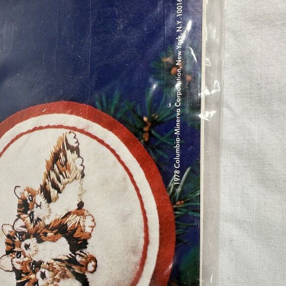 (5) Columbia-Minerva Crewel Christmas Idea Kits Ornaments‎ Vtg 1976 1978 NEW NOS - Picture 16 of 16